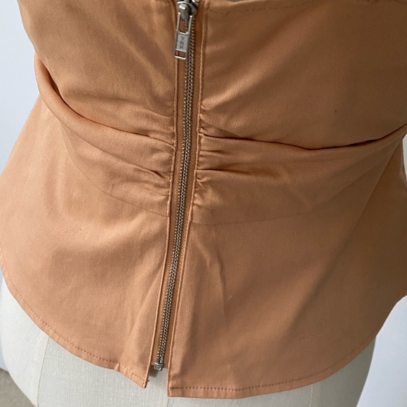 Peach Ruched Women Top - Picture 2 of 4